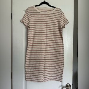Universal Thread Pink and White Striped Tee